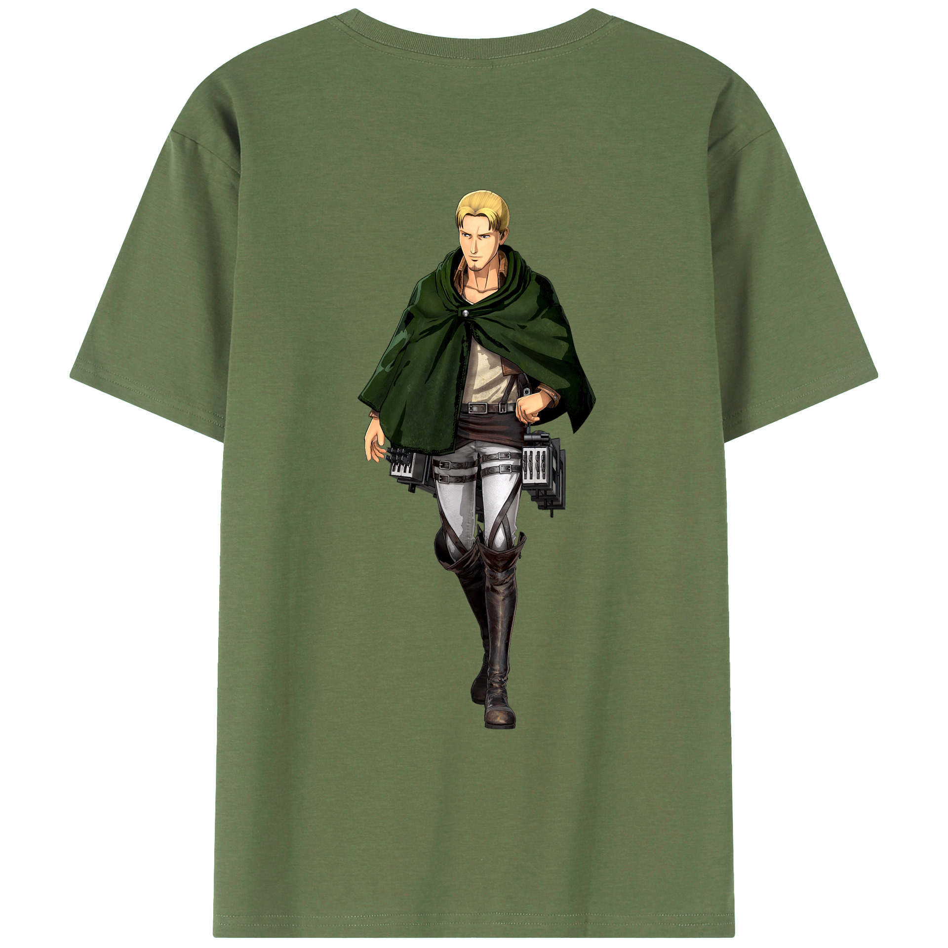 （画像用） 進撃の巨人 Attack on Titan 綿100％ メンズ半袖Tシャツ（バックプリント） 通気性